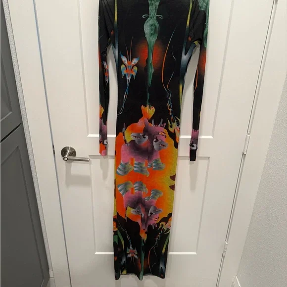 Skims Obsidian Mesh Long sleeve summer dress - Picture 2 of 2